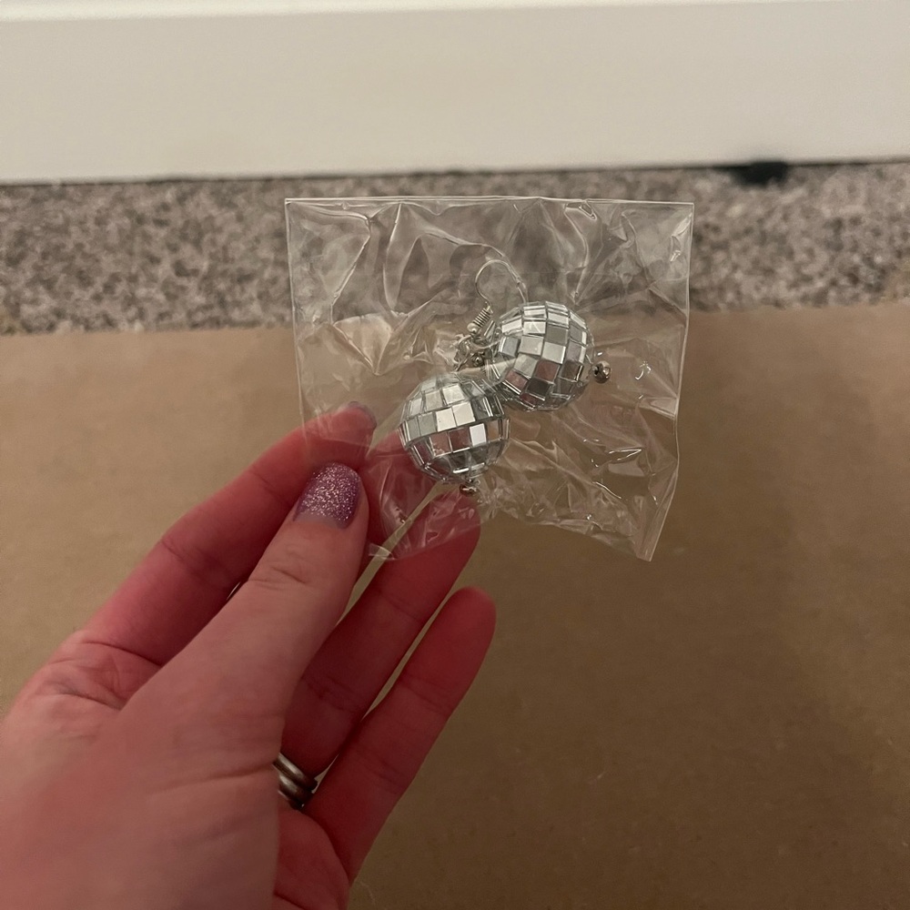 Disco dangle earrings